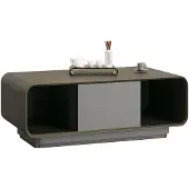 AEA Couchtisch Wohnzimmertisch Modern Schwarz Grau Design Stauraum Ablage Minimal