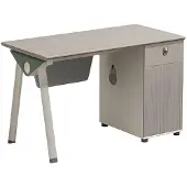 AEA Schreibtisch Beige Holzoptik mit Stauraum Modernem Design für Büros und Zuhause