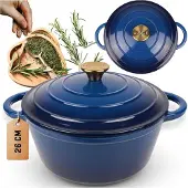 Hage Emaillierter Gusseisentopf 26 cm 5 l Hageblau