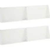 vidaXL Stützmauer 4 stk. 80 x 12 x 30 cm Stahl Weiß