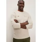 Kangaroos Langarmshirt mit Rundhalsausschnitt, aus Piqué-Material