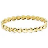 Aniston Edelstahlarmband "Schmuck Geschenk Armband mit Herzen", gold (gelbgoldfarben), , Armbänder, Damen, 19cm, Edelstahl, Edelstahlarmband