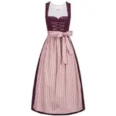 Nübler Dirndl NÜBLER "Dirndl lang Thea", Damen, Gr. 46, EURO, rot, Obermaterial: 100% Baumwolle CO., Kleider Dirndl