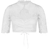 Nina von c. Dirndlbluse NINA VON C. "Dirndlbluse halbarm Sophie", Damen, Gr. 48, weiß, Obermaterial: 95% Modal CMD. 5% Elasthan EL., Blusen Dirndlbluse