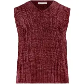 Betty & Co Strickpullover "Strickpullover ohne Arm", Damen, Gr. 46, rot (fall burgundy), Pullover Strickpullover