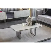 AEA Weißer Kaffeetisch r Couchtisch Wohnzimmer Sofatisch Edle Möbel