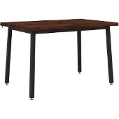 Syfax 120 x 70 x 75 cm Massivholz Akazie Dunkelbraun und Schwarz