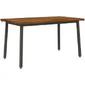 Syfax 120 x 90 x 75 cm Massivholz Akazie Natur und Kaffee