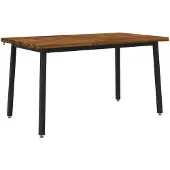 Syfax 140 x 80 x 75 cm Massivholz Akazie Natürlich und Schwarz