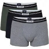JOOP! Boxer JOOP, Herren, Gr. M, grau (braun, schwarz, grau), Jersey, Obermaterial: 95% Baumwolle, 5% Elasthan, Unterhosen Boxer