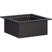 vidaXL Feuerstellenring Schwarz 60 x 60 x 25 cm Stahl