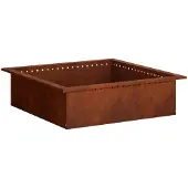 vidaXL Feuerstellenring Rostoptik 80 x 80 x 25 cm Wetterfeststahl