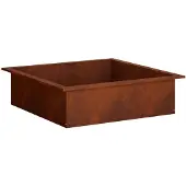 vidaXL Feuerstellenring Rostoptik 90 x 90 x 25 cm Wetterfeststahl
