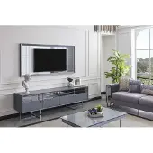 AEA Graues Wohnzimmer Set s Sideboard Designer TV-Rahmen 2tlg