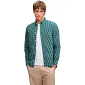 Superdry für Herren. M4011196A Preppy Poplin Hemd grün (M), Lässig, Baumwolle, Langarm
