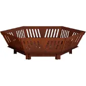 vidaXL Feuerstelle Rostoptik 80 x 80 x 23 cm Wetterfeststahl