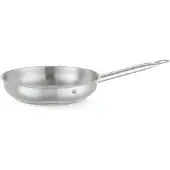 Hendi Bratpfanne - ohne Deckel Edelstahl Mit gekapseltem Sandwichboden Edelstahl-Aluminium-magnetischer Stahl Geeignet für alle Herdarten - auch für Induktion Edelstahlhohlgriff Ø240x(H)45 mm Ø195 Boden