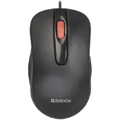 Defender POINT MM-756, Beidhändig, Optisch, USB Typ-A, 1000 DPI, Schwarz