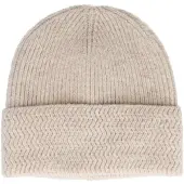 Maximo - Girl's Beanie m. Umschlag - Mütze Gr 51-53 cm beige