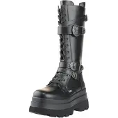 Buffalo Damen Elegante Stiefel Jupiter West Lace Up High PD00016411 Schwarz