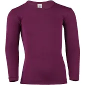 Engel - Kinder Unterhemd L/S - Merinounterwäsche Gr 104 lila