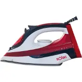 Solac Ionic Expert 2200, Trocken- & Dampfbügeleisen, Keramik-Bügelsohle, 170 g/min, Rot, Weiß, 35 g/min, 0,38 l