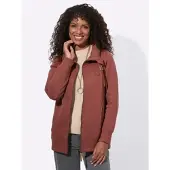 Witt Shirtjacke "Shirtjacke Shirtjacke mit Reißverschluss", Damen, Gr. 54, braun (rotbraun), Sportlich, Shirts Shirtjacke