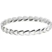 Aniston Edelstahlarmband "Schmuck Geschenk Armband mit Herzen", silber (edelstahlfarben), , Armbänder, Damen, 19cm, Edelstahl, Edelstahlarmband