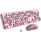 INF 2.4G Drahtloses Tastatur- und Maus-Set - Leise, Ergonomisch, Batteriebetrieben