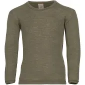 Engel - Kinder Unterhemd L/S - Merinounterwäsche Gr 104 oliv