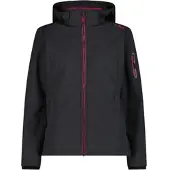 CMP Woman Jacket DET Hood antracite-amaranto (21UZ) 48