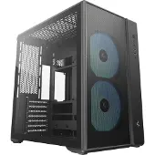 DeepCool CG590 MESH 2F, Midi Tower, PC, Schwarz, micro ATX, ITX, ATX, Acrylnitril-Butadien-Styrol (ABS), SPCC, Gehärtetes Glas, Multi