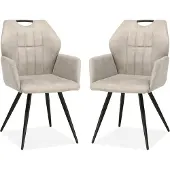 MX Sofa Esszimmerstuhl Puck - Sand (2er-Set)
