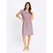 Sieh an! Jersey-Kleid in mauve-ecru-bedruckt | Gr.: 40