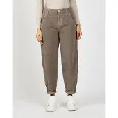 Gang Cordhose "94VIA", Damen, Gr. 27, N-Gr, beige (light taupe), Cord, Obermaterial: 98% Baumwolle, 2% Elasthan, regular fit knöchellang, Hosen Cordhose, im Balloon Fit, hohe Taille