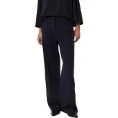 Comma Bundfaltenhose , Damen, Gr. 34, N-Gr, blau (navy), Web, Obermaterial: 50% Viskose, 42% Polyamid, 8% Elasthan, unifarben, normal lang, Hosen Bundfaltenhose, mit Viskose und Stretch