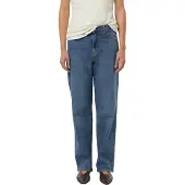 Comma Jeans gerades Bein elastisch 5-Pocket Blau Gr. 34 mittlere Waschung