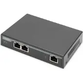 Digitus 2-Port Gigabit 4PPoE Extender, 802.3at, 60 W, Gigabit Ethernet, 10,100,1000 Mbit/s, IEEE 802.3af, IEEE 802.3at, Voll, Cat5e, Schwarz