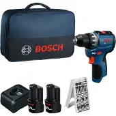 Bosch Akku-Bohrschrauber GSR12V-31, 2x GBA12V-20, Schrauberbit-Set, in Werkzeugtasche