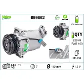 Valeo Kompressor, Klimaanlage 699862 für OPEL VAUXHALL