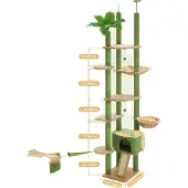 OEM Bodenhohe Katzenbaum, Mehrstöckiges Design, Verstellbare Höhe, AMT0249GN, XL