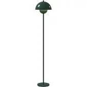 HOMCOM Stehlampe Wohnzimmer Stehleuchte mit rundem Schirm, Fußschalter Grün