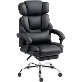 HOMCOM Bürostuhl Ergonomischer Schreibtischstuhl mit Lendenwirbelstütze Schwarz