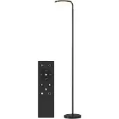 HOMCOM Stehlampe LED Wohnzimmer Dimmbar mit magnetischer Fernbedienung Schwarz