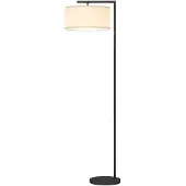 HOMCOM Stehlampe Stehleuchte E27 für Wohnzimmer Eisen Stoffschirm Schwarz