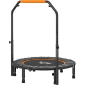 HOMCOM 102 cm Faltbarer Fitness-Rebounder, Fitness-Trampolin mit Haltegriff
