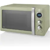 Swan Retro SM22030GNEU Digital Mikrowelle 20L, 5 Leistungsstufen, Auftaufunktion