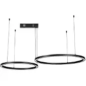 Immax NEO FINO NEW SMART Pendelleuchte, 2 Kreise, 60+80 cm, 93 W, schwarz, Zigbee 3.0, TUYA