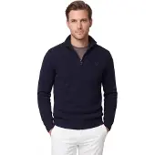 Barbour für Herren. MKN0339 Essential Zip Pullover navy (M), Lässig, Wolle, Marine