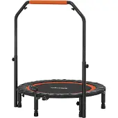SPORTNOW 102cm Faltbares Fitness-Rebounder Fitness-Trampolin mit Haltegriff